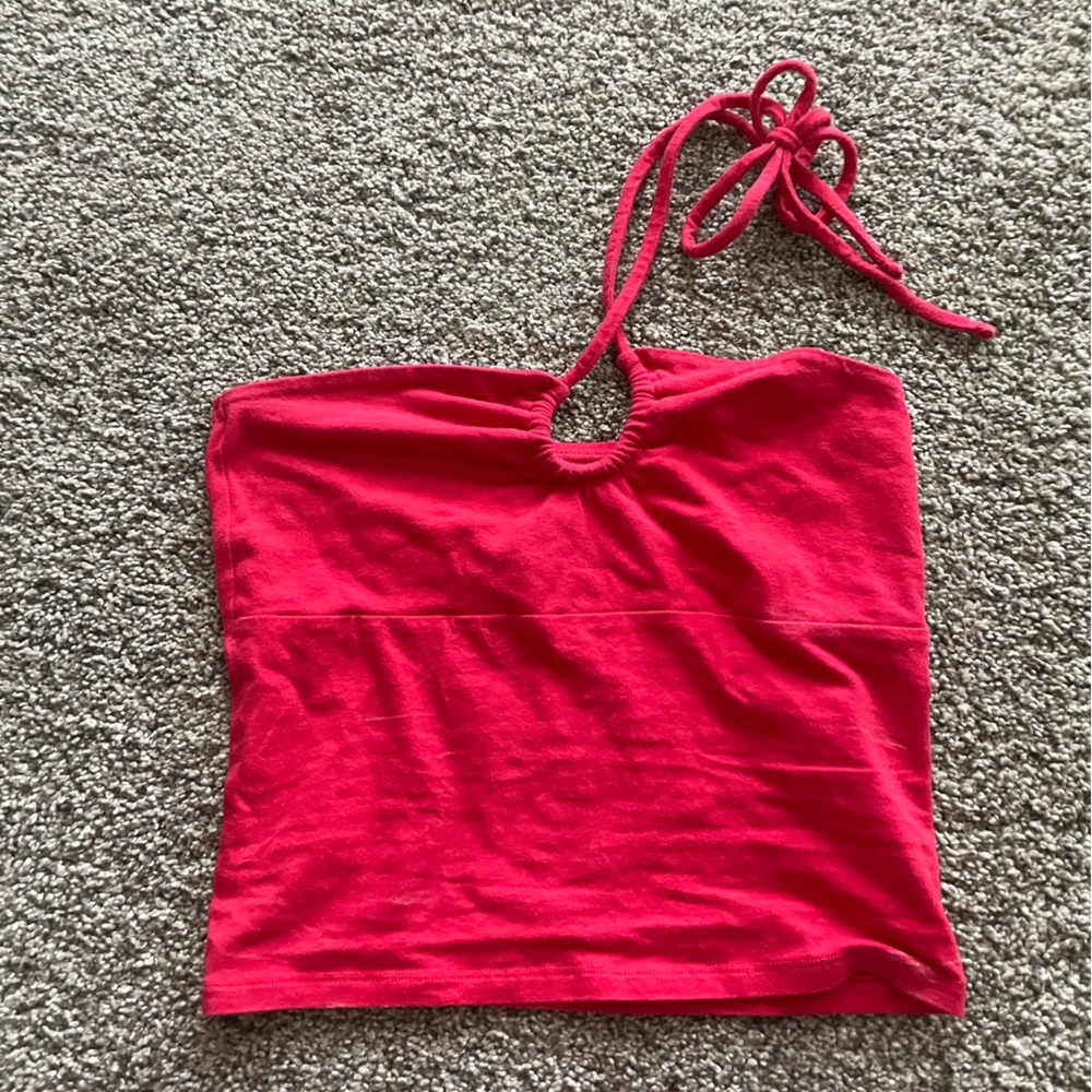 Hollister Red Halter Crop Top